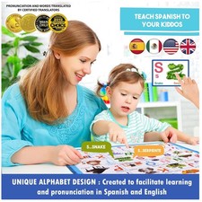 Bilingual Alphabet Wall Chart - Interactive Learning Toy