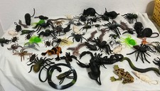 Lot 70 Rubber Plastic Insects Spiders Beetles...