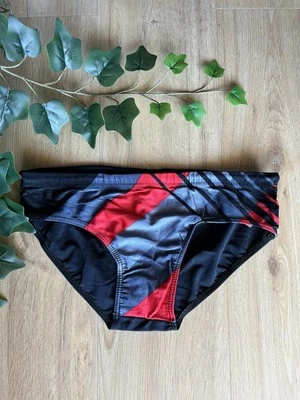 Slip De Bain 🌊 Maillot Homme Noir Rouge 🌊 Taille M - Photo 1/4