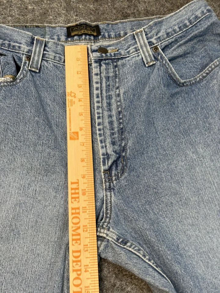 Pantalones de mezclilla Axist vintage nuevos para hombre azules 36x32 calce suelto holgados ligeros cónicos precio de venta sugerido por el fabricante $55 Foto 4 de 4