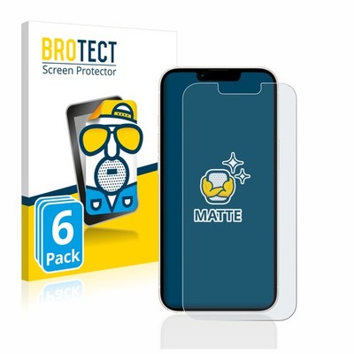6x Schutzfolie Matt für Apple iPhone 13 / 13 Pro Displayschutz 