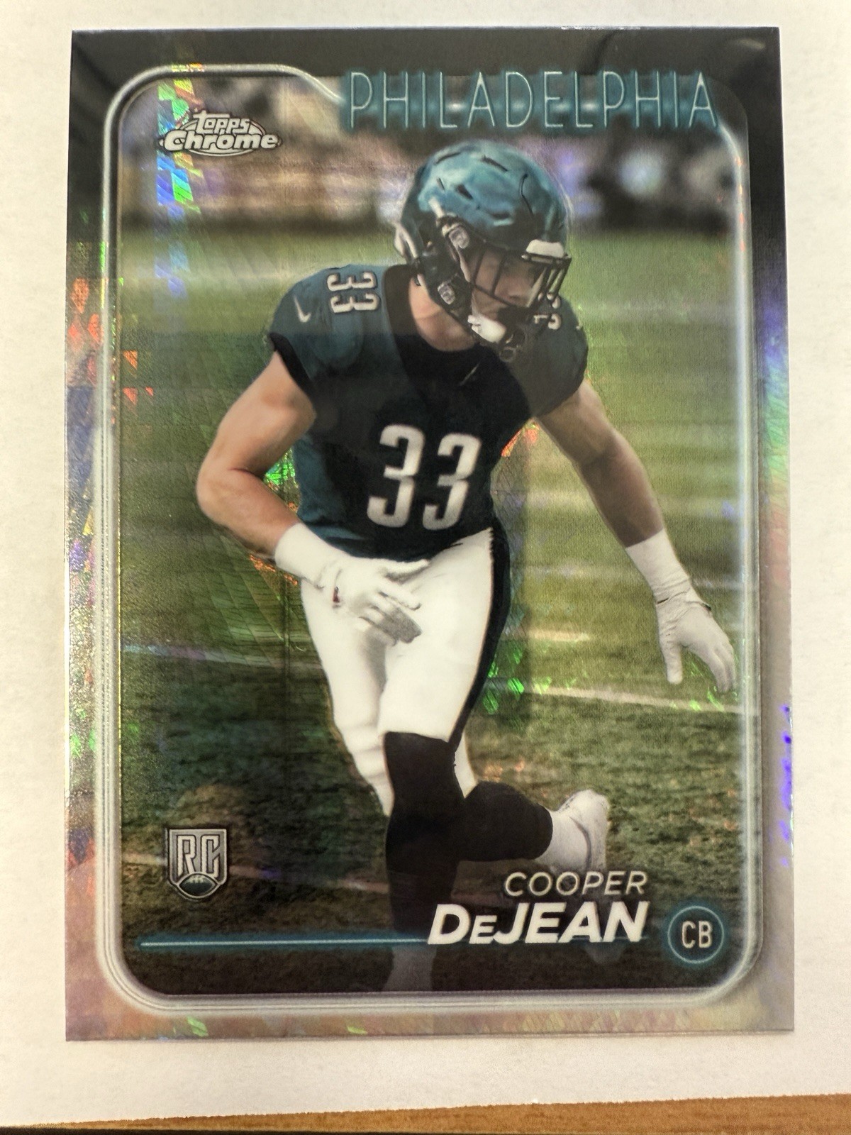 2024 Topps Chrome - Rookies Cooper DeJean #232 Prism Refractor (RC)