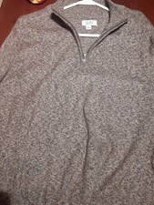 Croft  Barrow Large Tall Mens long sleeve 1/4 zip multi color sweater