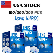 100/300/200Pc Lens Cleaning Wipes Individually Wrapped Eyeglass Lens Cleaning US