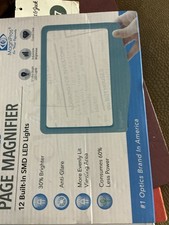 Large LED Page Magnifier for Reading with 3 Color Lighting Modes  Anti-Glare L
