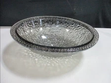 JSG Pebble Black Nickel Glass Drop-In or Undermount Oval Bathroom Sink (19.5-in