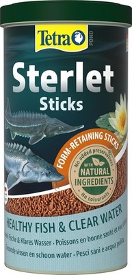 Tetra Pond Sterlet Sticks Fischfutter Teich Sterlets Störe 1L Dose Hauptfutter