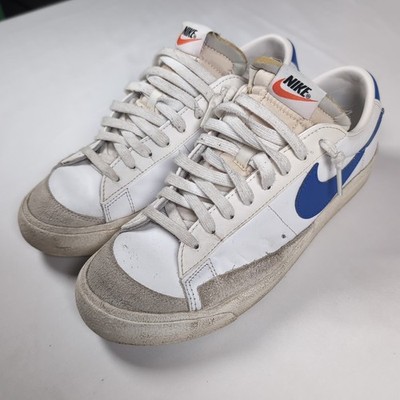 Men Nike Blazer Low '77 Vintage White Hyper Royal DA6364-103 - Size 9.5