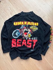 Vintage 1992 Harley-Davidson x Looney Tunes Taz Unleash The Beast Long Sleeve