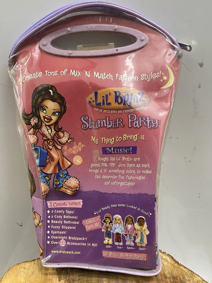 Raro 2003 Lil Bratz Slumber Party Juego Muñeca Sasha Nuevo en Caja + 20 Accesorios 🎉 Foto 3 de 4