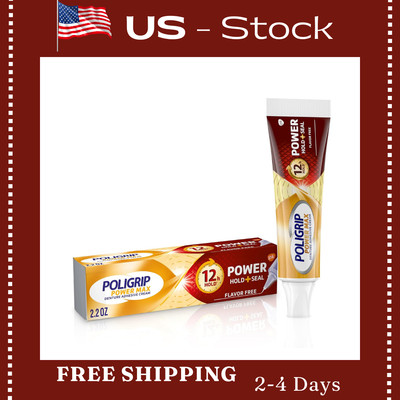 Super Poligrip Power Max Power Hold plus Seal Denture Adhesive Cream, Denture...