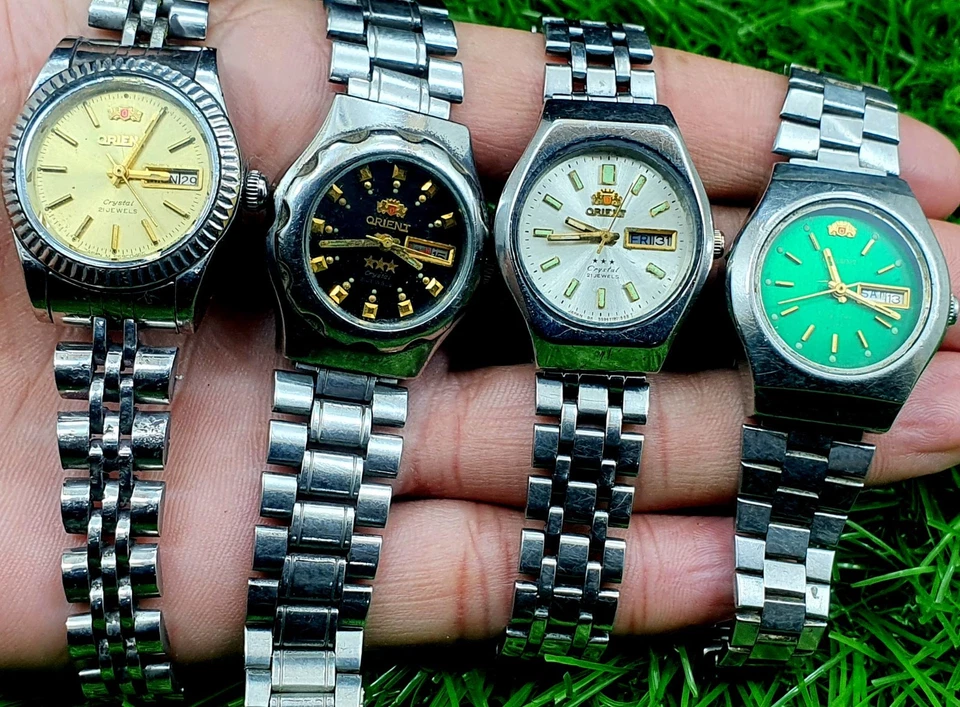 Lote de 4 relógios femininos Orient vintage data do dia automático feitos no Japão - Imagem 2 de 4