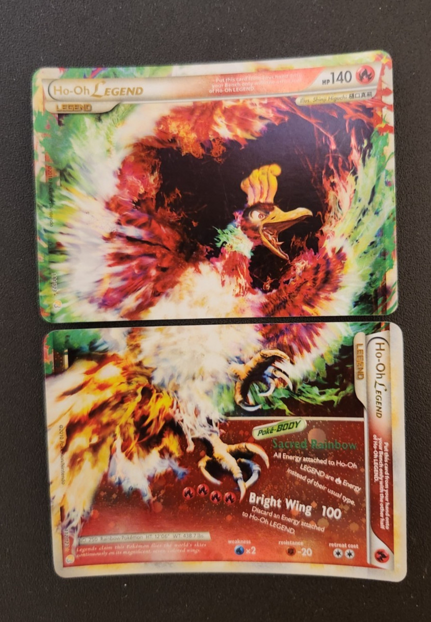ULTRA RARE Ho-Oh Legend Set 111 112/123 Pokemon Heart Gold Soul Silver Holo - LP