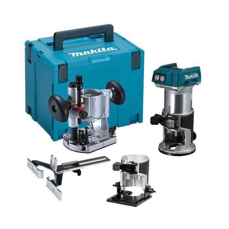 Affleureuse 18V BL Makita DRT50ZJX2 sans batterie ni base déportée avec coffret Makpac