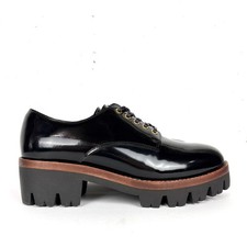 Jeffrey Campbell Trevor Platform Lug Sole Derby Oxfords Black Patent Leather 8