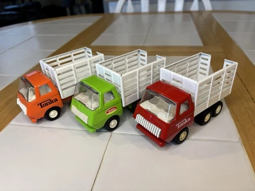 Tiny Tonka Stake Dump Set Of 3 Repainted