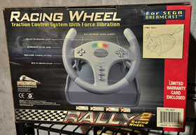Pelican Rally 2 Racing Wheel Sega Dreamcast TCS Traction Control NEW IN BOX MINT