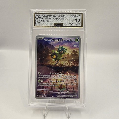 Teal Mask Ogerpon 123 Sv: Scarlet & Violet Black Star Promo AGS 10 GEM MINT
