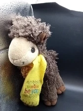 ABC Llama Be Unique Be You Scarf Yellow Brown Plush Stuffed Animal 1