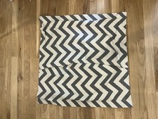 EURO SHAM CHEVRON PATTERN COTTON/LINEN 24x24 w/ 2 FLANGE ACCENT PILLOW