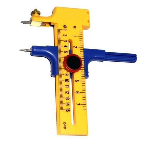 Circle Cutter PVC Plastic Plotting Replaced Tool 1 Set Yellow Adjustable - Picture 12 of 12