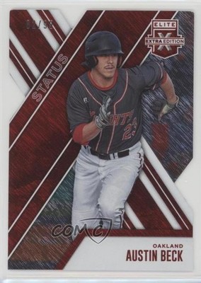 2017 Panini Elite Extra Edition Status Red Die-Cut 82/99 Austin Beck #6 8k4