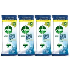 Dettol Anti-Bacterial Disinfectant Surface Cleaning Wipes 126 Count (Pack Of 4)