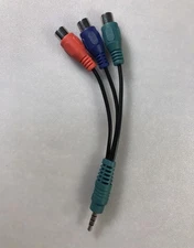 ELEMENT TV 3.5mm AUX To RCA Component Cable YPbPr Red Blue Green