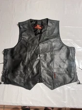 Motorcycle Biker Vest Hot Leathers Size 3 XL