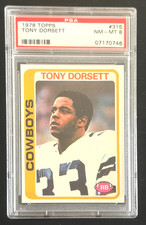 1978 TOPPS #315 TONY DORSETT FOOTBALL ROOKIE PSA 8 DALLAS COWBOYS HALL OF FAME