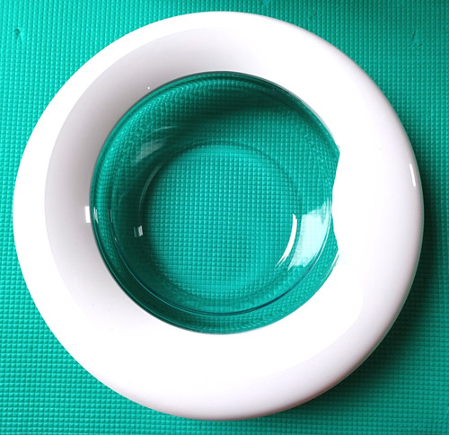 Bush A127QW Waschmaschinentür mit Scharnier 2 Schrauben & Griffriegel komplett