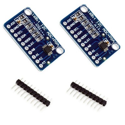 2 Stück 16 Bit 16 Byte 4 Kanal I2C IIC Analog-Digital ADC PGA Wandler mit P