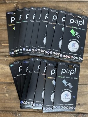 17 Count Lot Popl Tappable NFC Chip Instant Share Digital Business Card