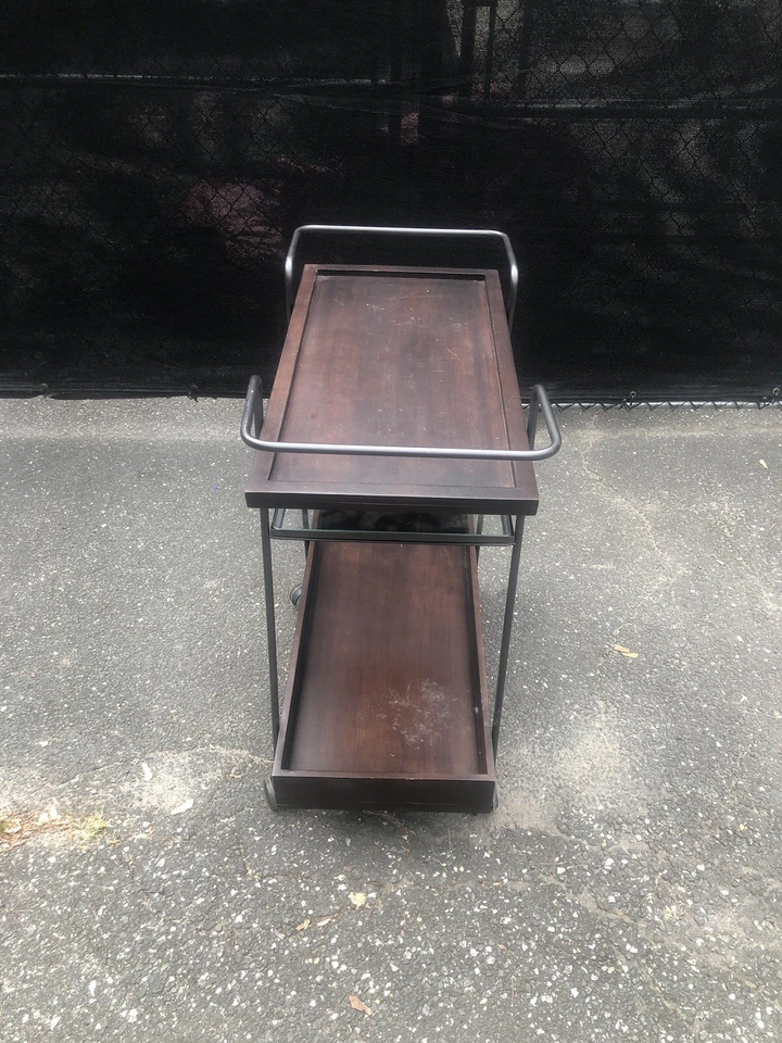 3 Shelf Bar Cart Brown - Image 2 of 4