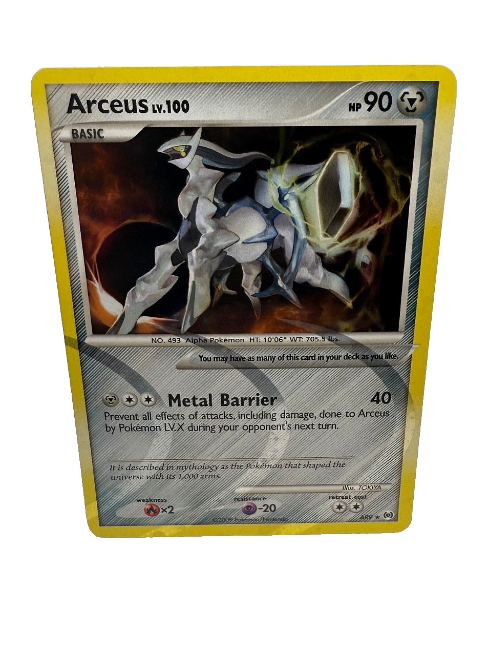 Arceus AR9 Rare Platinum Arceus Holo Pokemon Card Pokemon TCG
