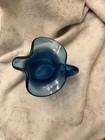 Vintage Blue Glass Creamer Pitcher — photo 2