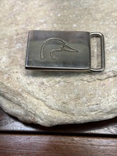 Vintage Official Ducks Unlimited Silver Bronze Limited Edition Belt Buckle