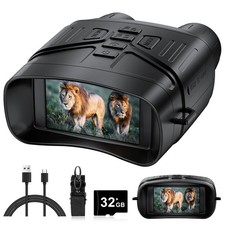 4K Night Vision Goggles with 5000mAh Battery, 32GB Card, HD Screen