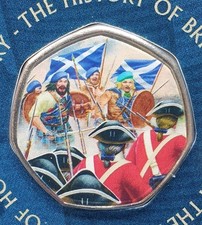 Westminster 50p Shaped Carded Coin The History of Britain Through The Ages