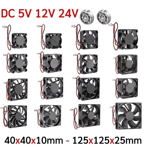 Lüfter Gehäuselüfter 5V 12V 24V für PC Computer 40 50 60 80 90 120mm leise FAN