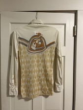 Vintage Retro Geno By Gene Ostro Geometric Disco Shirt Small Men  s Bubbles Nylon