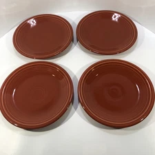 Fiesta Paprika 7¼" Salad Plates Retired Homer Laughlin Fiestaware HLC Set Of 4