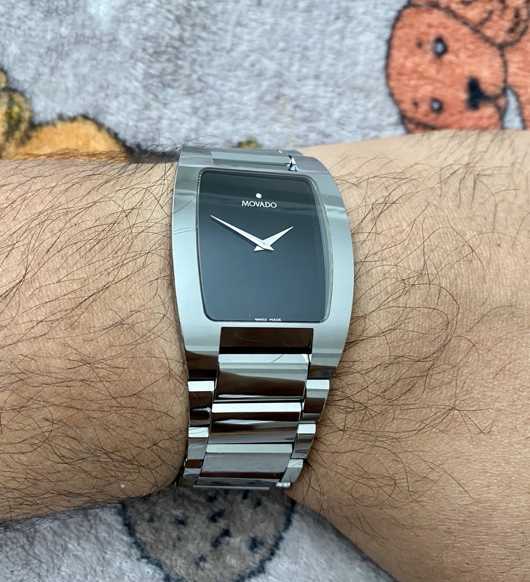 Movado Brand Swiss Fiero 89 C6 1453 Men's Tungsten Black Watch