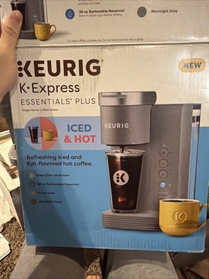 Keurig K-Express Essentials Plus Iced & Hot, 36oz Reservoir, White