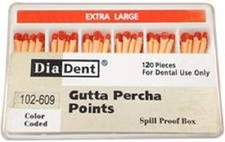 DiaDent ML102-609 Color-Coded Gutta Percha Points Spillproof XL 120/Box