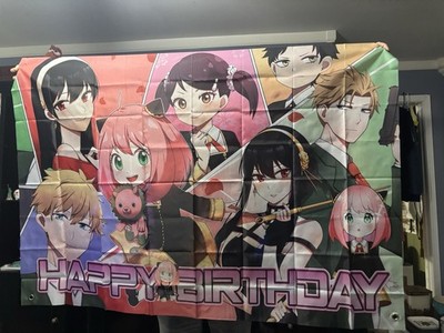 Spy Family 5x3 Anime Backdrop And Ballon Birthday Set