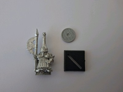 Warhammer, Vintage Metall Chaoszwerg mit Axt, 1992 Rare Fantasy Battles WFB OOP