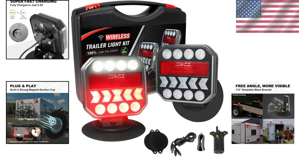 Wireless Magnetic Truck Trailer Lights - Image 2 of 4