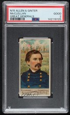 1888 Allen & Ginter Great Generals Tobacco N15 George McClellan PSA 2 11bd