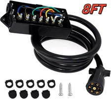 8ft 7 Way Trailer Plug Weatherproof Trailer Wiring Harness